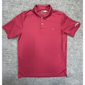 Callaway Polo Shirt Men's Smalll Maroon Opti-Dri Stretch Moisture Wicking Golf
